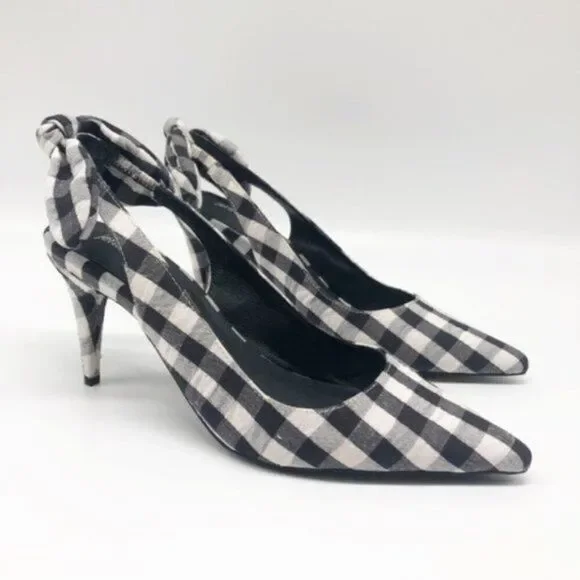 Jeffrey Campbell Cindy Gingham Slingback Pumps – Retro Chic with a Modern Twist​