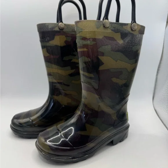WESTERN CHIEF‎ KIDS UNISEX CAMO LIGHTED RAIN BOOTS