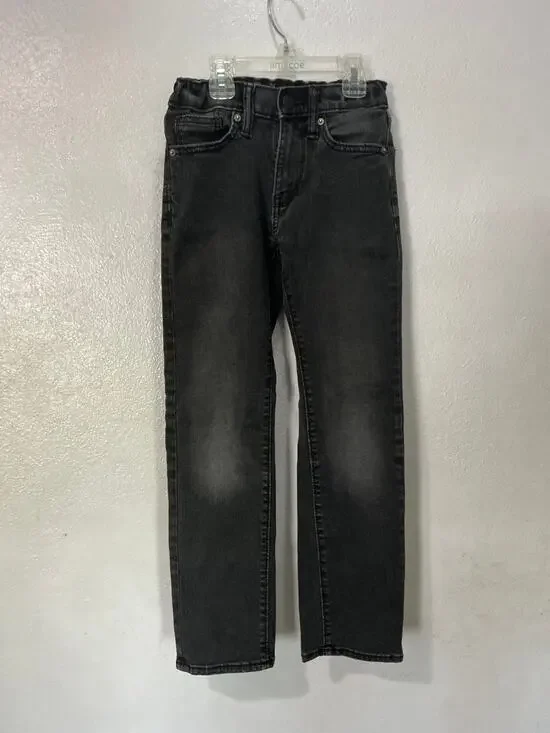 old navy 360 stretch karate slim black jeans size 8 adjustable waistband