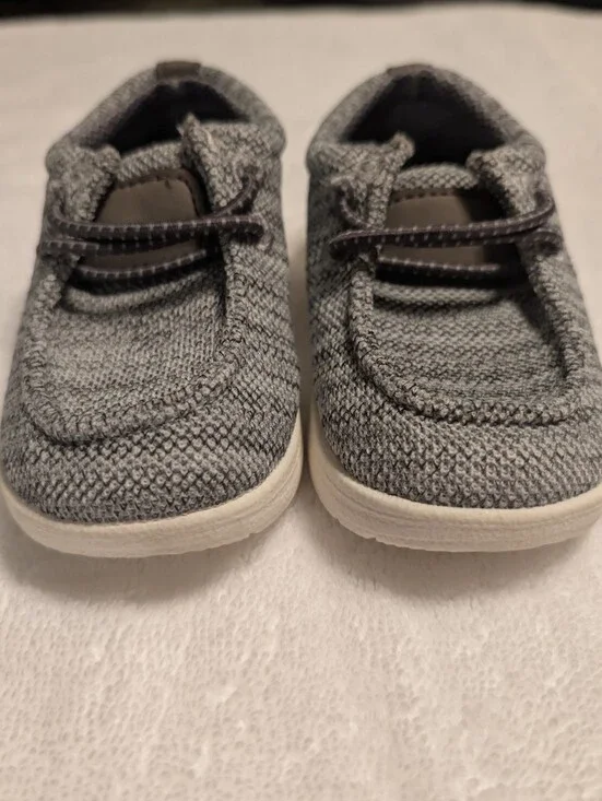Old Navy Gray Knit Slip-on Deck Shoes for Kids