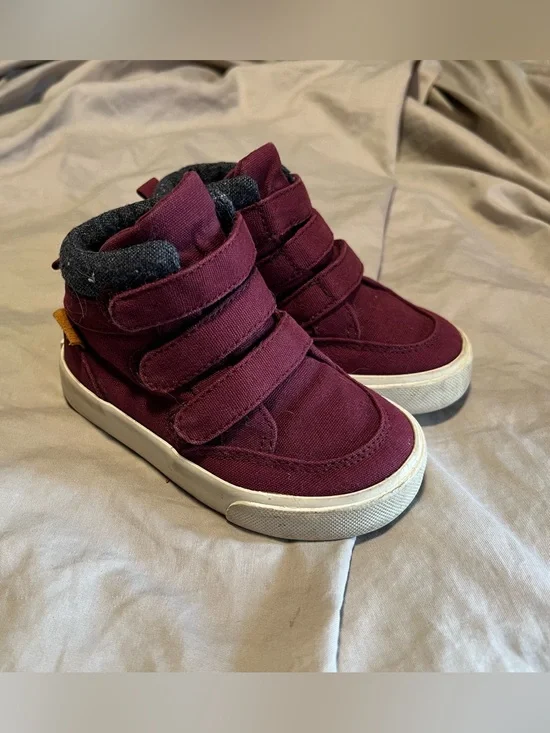 Old Navy Burgundy High-Top Velcro Sneakers for Kids