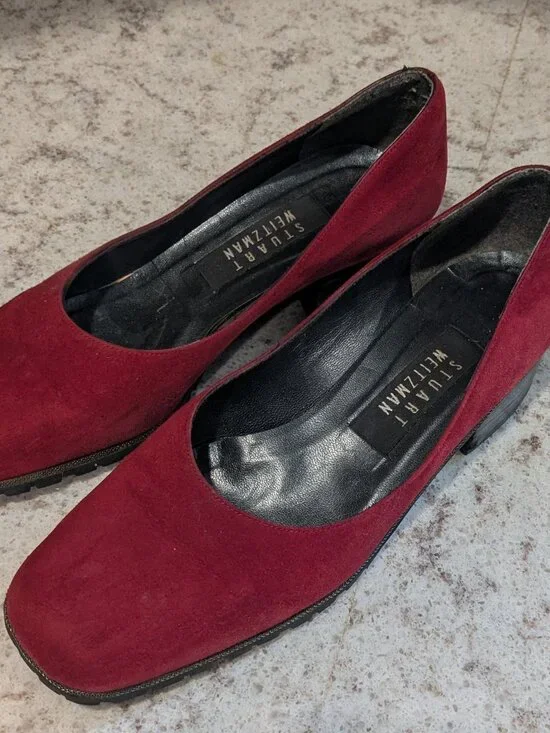 Stuart Weitzman Red suede pumps