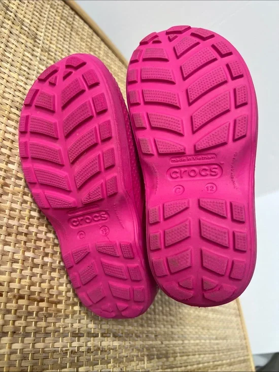 Crocs Kids Handle it Rain Boots Hot bright Pink Unisex Girls C12