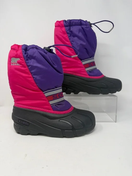 Sorel Kids Insulated Snow Boots in Pink & Purple  Size 3
