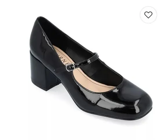 New Journee Collection True Comfort Foam Okenna Mary Jane Black Patent 8.5W