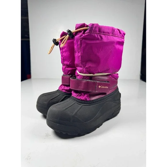 Columbia‎ Powderbug Forty BY1324-665 Girls 1 Pink Mid Calf Waterproof Snow Boots