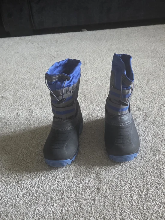 Kids Waterproof Winter Boots in Black and Blue