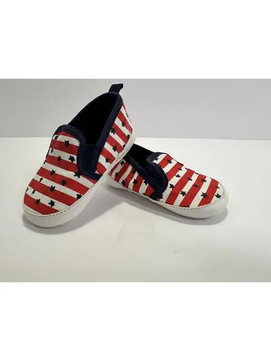 Old Navy Baby Americana Canvas Slip-On Sneakers Shoe Size 12-18 Months