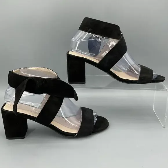 NEW Journee Collection Women’s Hether Suede Dress Heels Black Size 7
