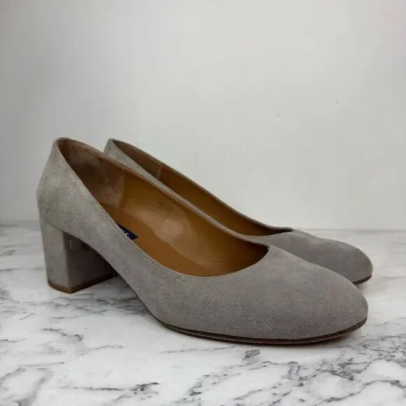 Margaux Steel Gray Suede The Heel Pumps 40.5