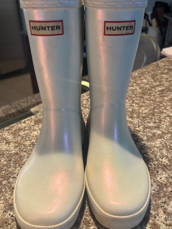 Hunter Kids Iridescent Pearl Rain Boots