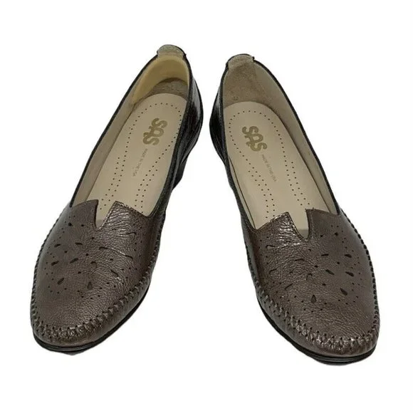 SAS Sonyo Taupe Brown Slip On Pumps Shoes US 7.5 N