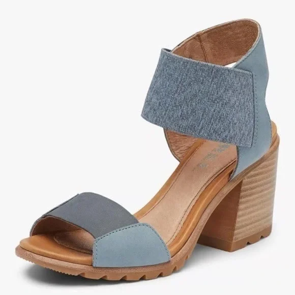 NWOB Sorel Nadia‎ Block Heel Cinder Gray Blue 10.5