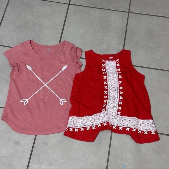 Old Navy Girls kids Orange‎ top blouses size M (8).