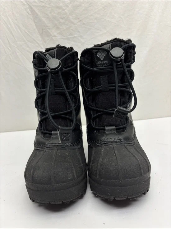 Columbia Kids Snow Boots with Quick-Pull Bungee, size 10 for toddler boy, box 74