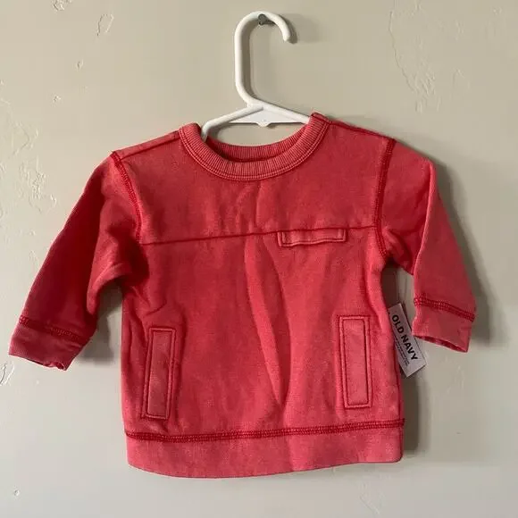 Old Navy Baby Cotton Blend Sweatshirt- Size 3-6m NWT Gender Neutral Casual Comfy
