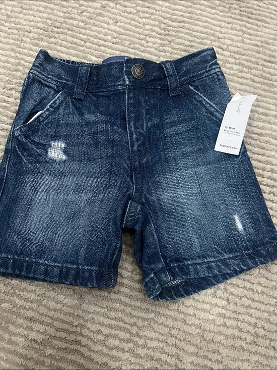 Old Navy Baby Boy Dark Denim Blue Shorts