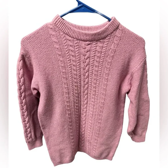Old Navy Girl’s Medium Pink Cable Knit Sweater