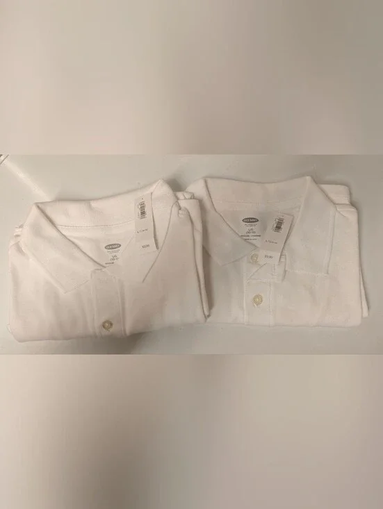 Old Navy White Men’s Polo Pack - 2-Pack