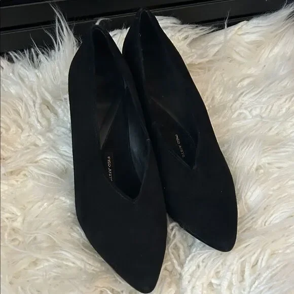 Anthropologie suede pointy womens shoes pied sur terre size 40 europe size 9-9.5