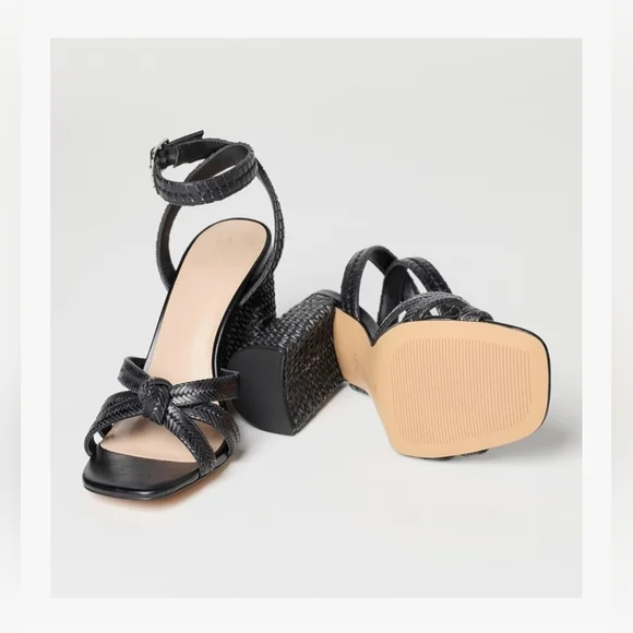 The Drop Women's Renalda Woven Chunky Heel Sandal #1211