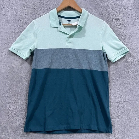 Old Navy Polo Shirt Youth XL Multicolor Colorblock Cotton Stretch‎ Resort Wear