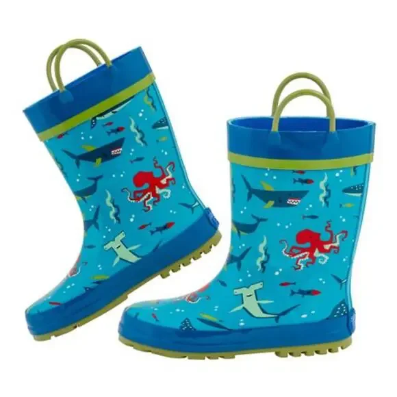 Stephen Joseph Shark Rain Boots Size‎ 12 Toddler NEW