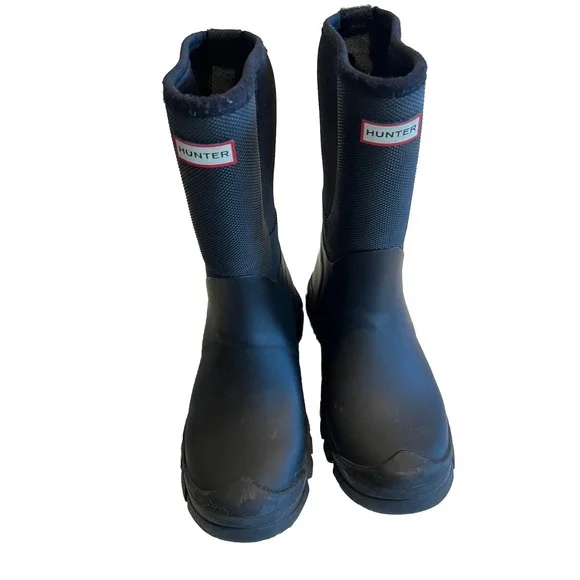 hunter girls BK FIELD HYBRID BOOT  rain‎ boots black size UK 1, US 2 B/3G EU 33