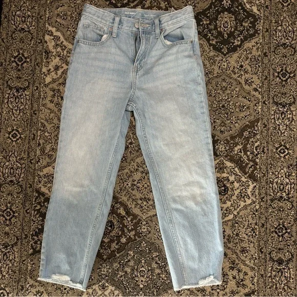 Old navy high-rise slouchy-straight jeans
