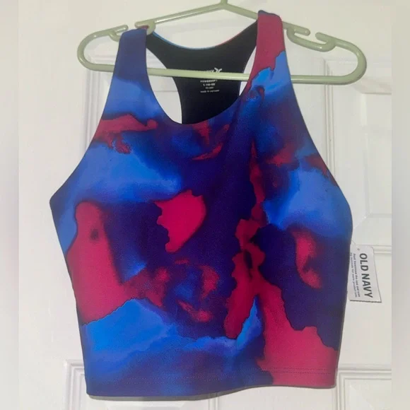 Old Navy Girls PowerSoft Longline Sports Bra Crop Top Size L 10/12 NWT
