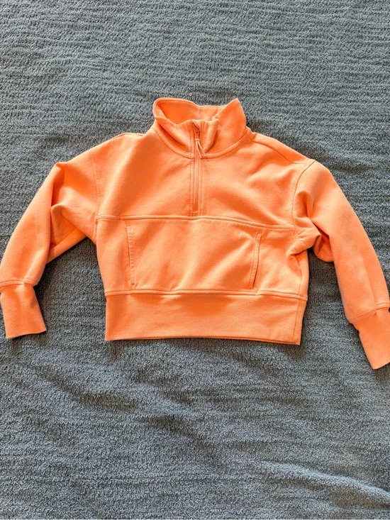 Old Navy Kids Bright Orange Half-Zip Sweatshirt