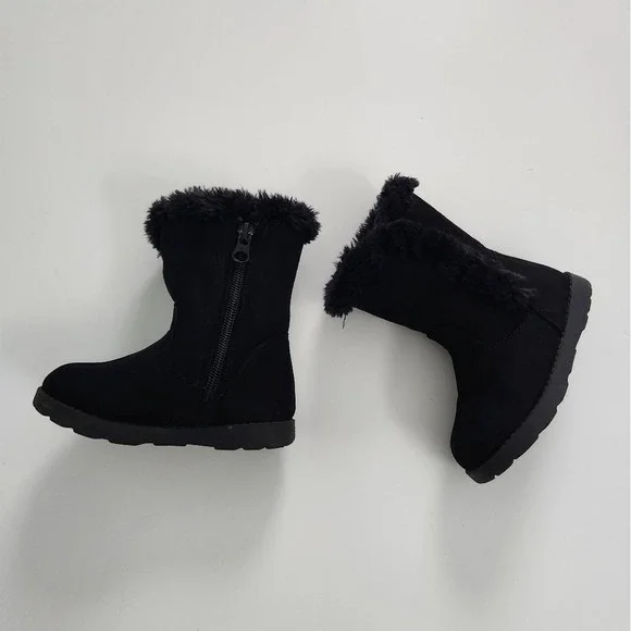 Baby‎ Girl Cat & Jack Winter Cold Weather Black boots- Size 7