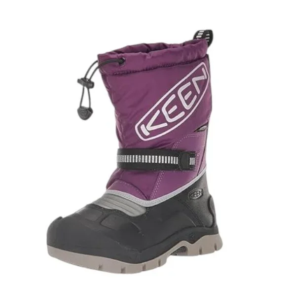 Keen Girl's Purple Black Snow Troll Insulated WP Mid-Calf Winter Snow Boot Sz 10