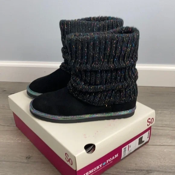 SO Mandy SLOUCH black rainbow SWEATER Boots