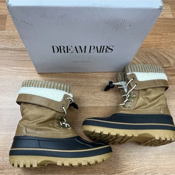 Dream Pairs KMONTE Unisex Kids Winter Snow Duck Boots Waterproof Size 2 NEW‎