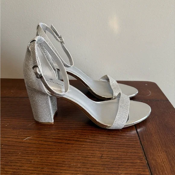 Bandilino Silver Block Heel Sandals New‎ 8.5