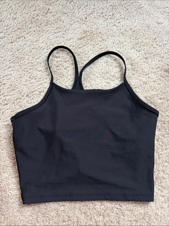 Old Navy Black Crop Bralette Tank - Slim Straps