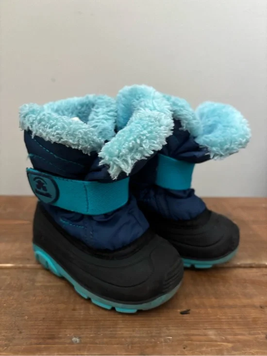 Kamik Infant Winter Snow Boots Blue Toddler Size 4