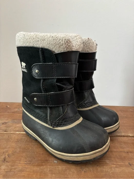 Sorel Kids Black Waterproof Winter Snow Boots Size 11