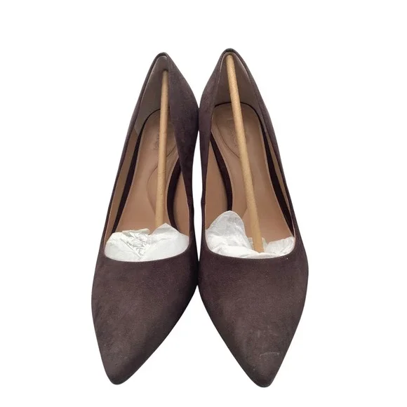 INC‎ International Concepts Zitah50f Rich Truffle Brown Suede Pumps Heels 9W 40