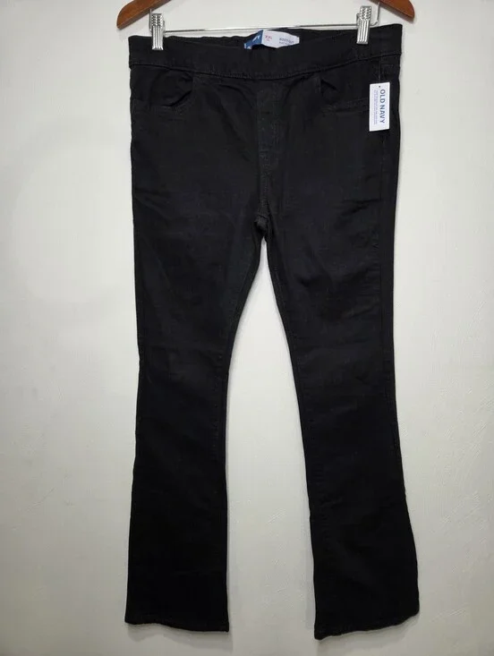 New Old Navy Girl's Black Bootcut Stretch Denim Jeans Size XXL/18
