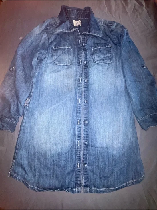 Girls Old Navy Denim Blouse Sz 8