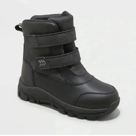 NWT new target kids 3 baker all in motion waterproof Velcro black boots snow