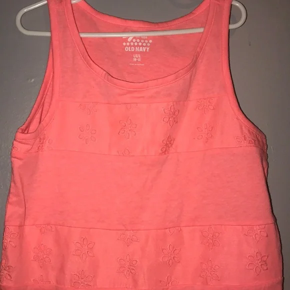 NWT! Old navy coral floral tank top for girls