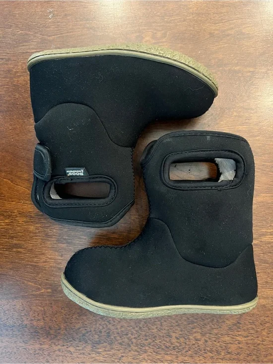 BOGS Baby Bogs Classic Solid Waterproof Boots Infant Toddler Size 8 Black