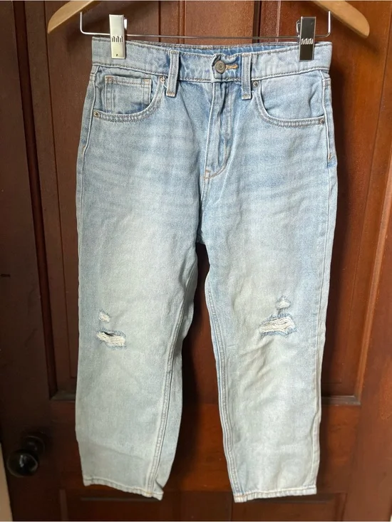 Old Navy girls size 10 high rise slouchy straight jeans