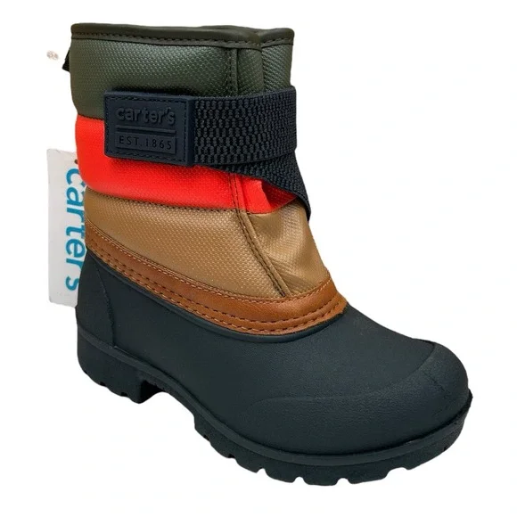 Carters Toddler Boys Girls Snow-Cold Weather Boots Size 8 Colorblock Mid Top‎