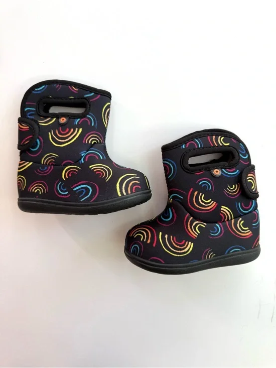 Bogs Baby II Rainbow Snow Boots Rain Boots Sz 5 Baby Waterproof Faux Fur Lined