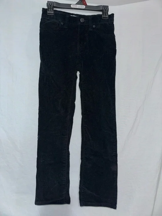 kids Old Navy Black Corduroy Pants karate slim built in flex max size 7