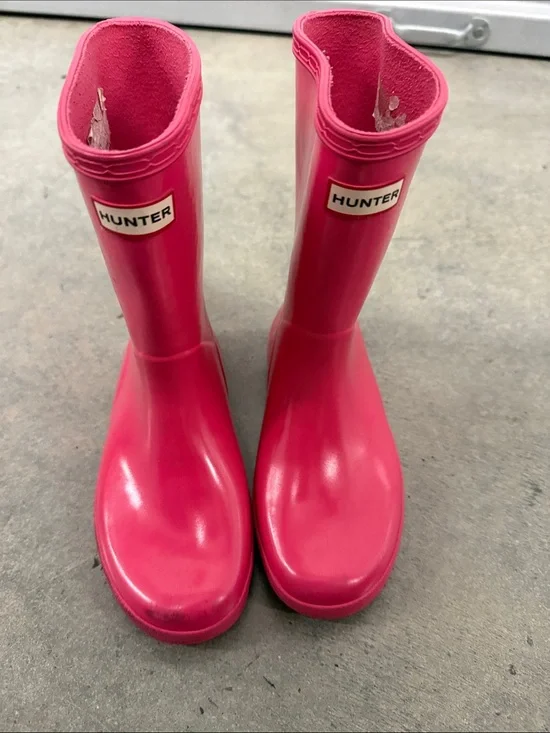 Hunter Kids Waterproof Rain Boots - Bright Pink